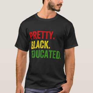 Camiseta Orgullo africano de historia negra educada por los