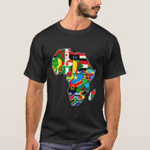 Camiseta Orgullo africano marca mapa de África