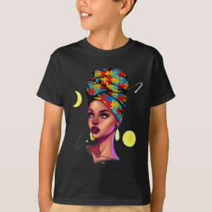 Camiseta Orgullo afroamericano de autismo en el mes de la h