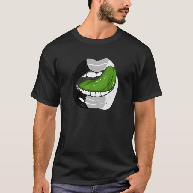 Camiseta Orgullo Agénero Lgbtq Labios De Ace Fiesta Orgullo (Anverso)