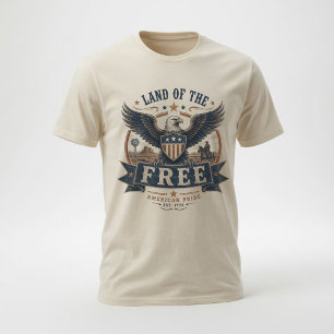 Camiseta Orgullo Americano Antiguo País de los Libres