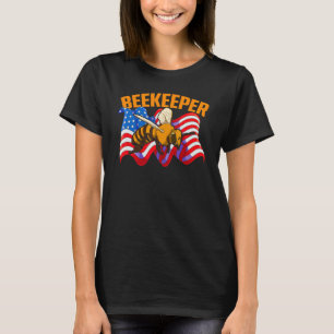 Camiseta Orgullo Americano Apicultura Bandera De Ee. Uu. Ab