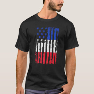 Camiseta Orgullo americano francés Bandera Estadounidense R