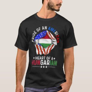 Camiseta Orgullo Americano Húngaro América Extranjero Hungr