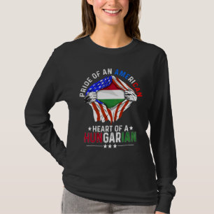 Camiseta Orgullo americano húngaro América extranjero Hungr