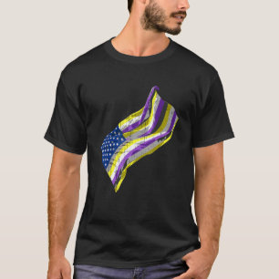 Camiseta Orgullo Americano Lgbt Estados Unidos Bandera No B