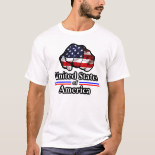 Camiseta Orgullo americano Puño de la bandera de los Estado