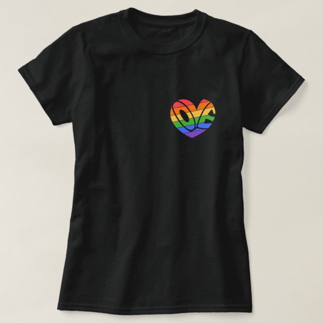 Camiseta Orgullo Amo Gay Arcoiris LGBTQ T-Shirt (Diseño del anverso)
