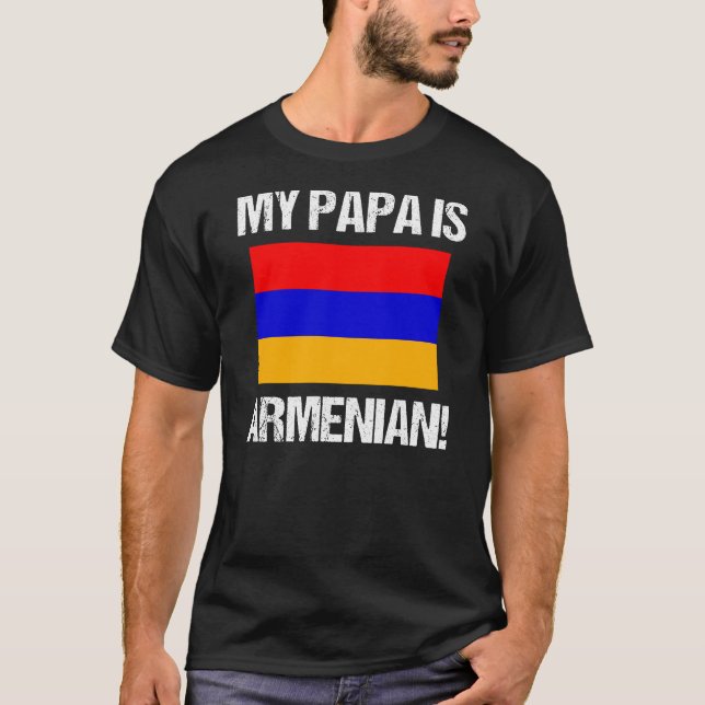 Camiseta Orgullo ancestral Papa armenio Armenia (Anverso)