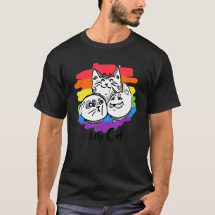 Camiseta Orgullo arco iris Gay Bandera Gay Gato