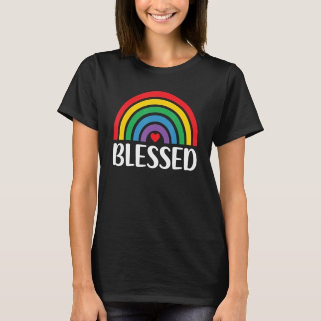 Camiseta Orgullo arco iris para mujeres bendecidas (Anverso)
