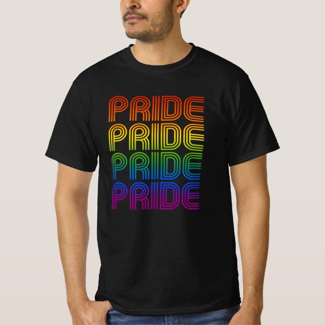 Camiseta Orgullo arco iris retro (Anverso)