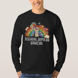 Camiseta Orgullo Arcoíris Bisexual Bipolar Biracial Bisexua