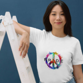 Camiseta Orgullo arcoiris color de agua para la comunidad l
