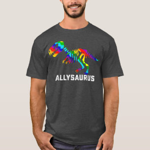 Camiseta Orgullo arcoiris de dinosaurio Skeleton Orgullo Ga