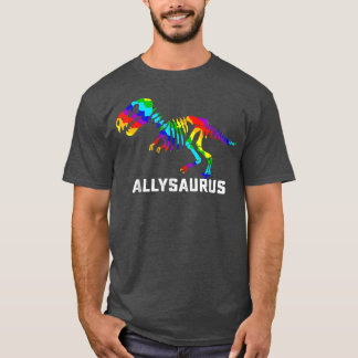 Camiseta Orgullo arcoiris de dinosaurio Skeleton Orgullo Ga