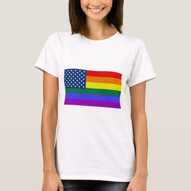 Camiseta Orgullo arcoiris de Estados Unidos (Anverso)