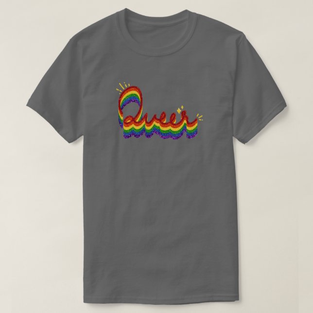 Camiseta Orgullo arcoiris del Purpurina gay (Diseño del anverso)