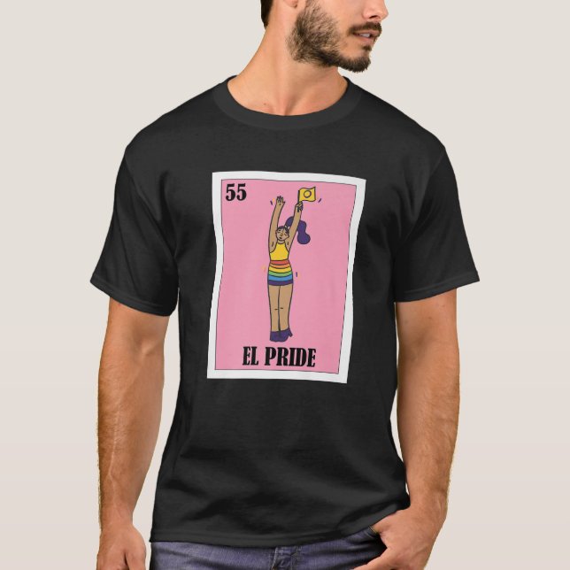 Camiseta Orgullo arcoiris Diseño de lotería LGBT - Bingo me (Anverso)