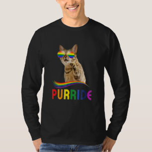 Camiseta Orgullo Arcoíris Gato Purride Lgbq Ee