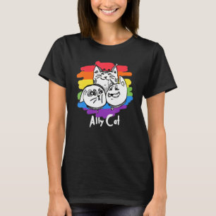 Camiseta Orgullo arcoiris Lgbt Bandera Gay Ally Cat 1