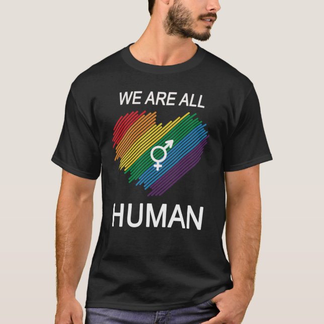 Camiseta Orgullo arcoiris LGBT Todos somos amor por la igua (Anverso)