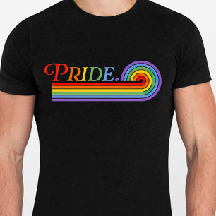 Camiseta Orgullo arcoiris LGBTQ Básico oscuro de los hombre