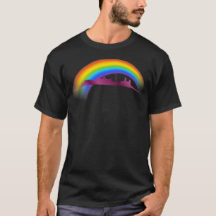 Camiseta Orgullo arcoiris LGBTQ Premio Skyline de Washingto