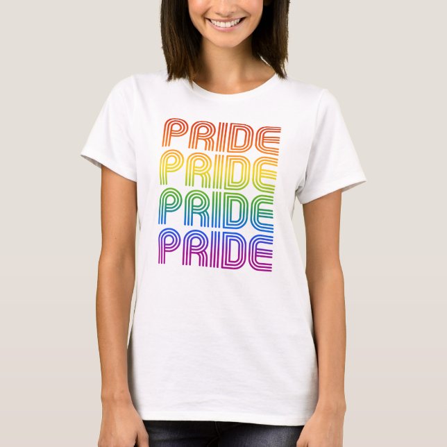 Camiseta Orgullo Arcoíris Retro (Anverso)
