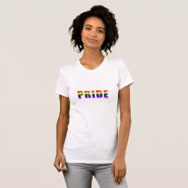 Camiseta Orgullo arcoiris Texto arte en todos los colores