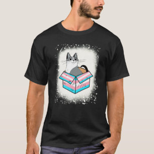 Camiseta Orgullo Arcoíris Transexual de Gato Gatito Lindo O