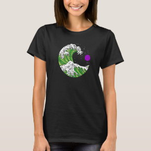 Camiseta Orgullo Aroace Japonés Wave Aro Ace LGBTQ Arománti