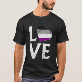 Camiseta Orgullo asexual amor apilado