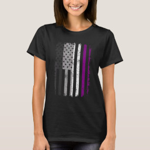 Camiseta Orgullo asexual Bandera Estadounidense Amor Gana O
