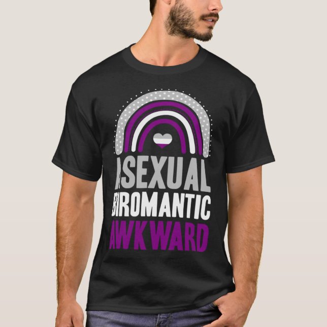 Camiseta Orgullo asexual biromántico incómodo asexual bohem (Anverso)