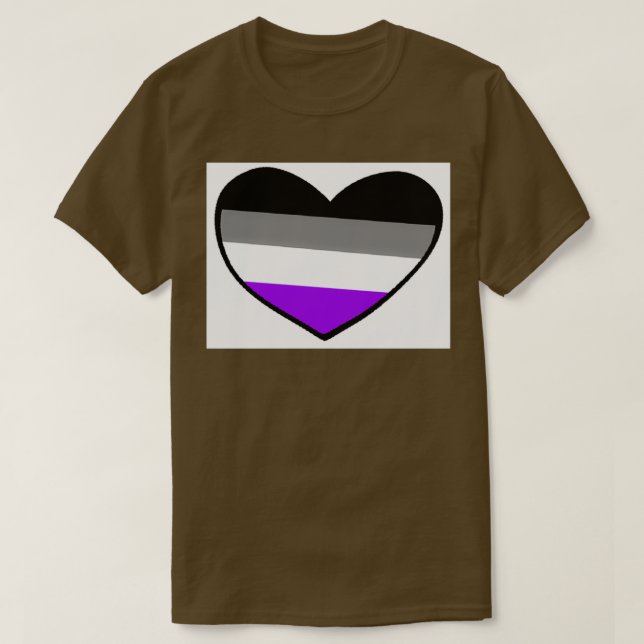 Camiseta Orgullo asexual corazón LGBT (Diseño del anverso)