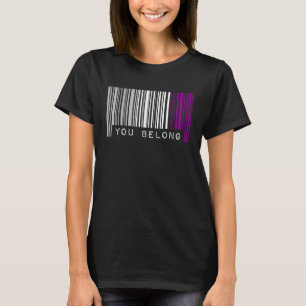 Camiseta Orgullo asexual de código de barras que pertenece