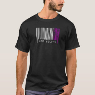 Camiseta Orgullo asexual de código de barras que pertenece