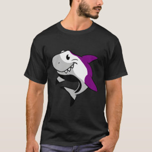 Camiseta Orgullo asexual de hielo de tiburón