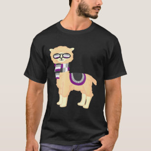 Camiseta Orgullo asexual Guay Llama con Ace Pride Sunglasse