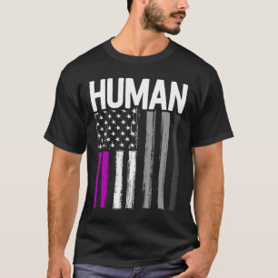 Camiseta Orgullo Asexual Humano LGBT Bandera Americana Arco