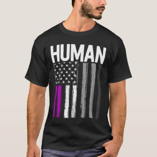 Camiseta Orgullo Asexual Humano LGBT Bandera Americana Arco