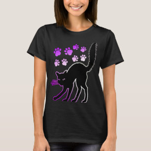Camiseta Orgullo asexual lindo gato gatito LGBTQ asexualida