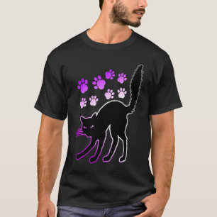 Camiseta Orgullo asexual lindo gato gatito LGBTQ asexualida