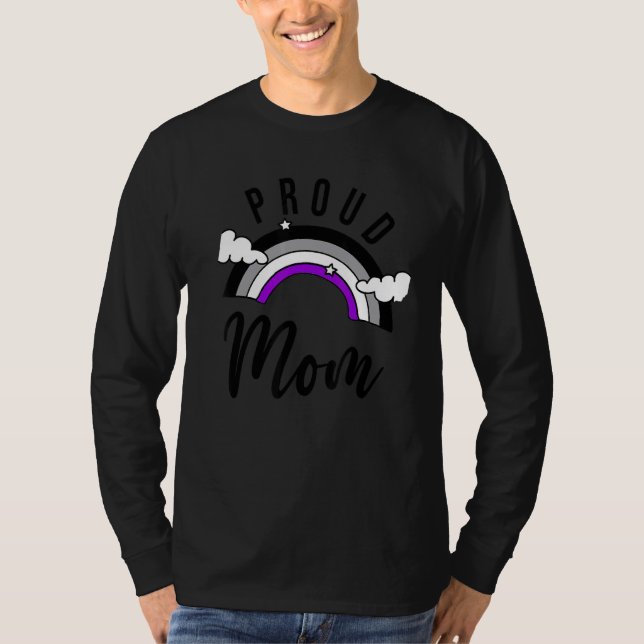 Camiseta Orgullo asexual madre orgullosa esposa Rainbow Lgb (Anverso)