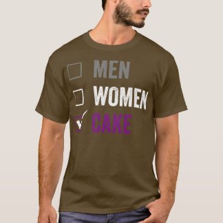Camiseta Orgullo asexual más bien comer pastel de arroz ase