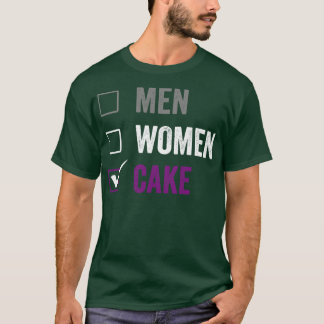 Camiseta Orgullo asexual más bien comer pastel de arroz ase