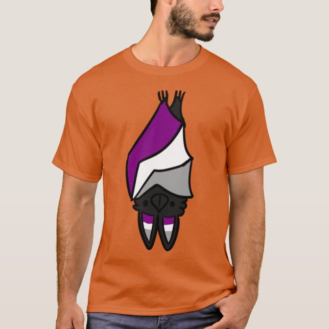 Camiseta orgullo asexual murciélago amigo (Anverso)