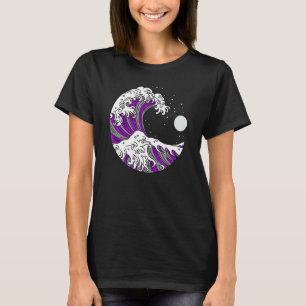 Camiseta Orgullo asexual Ola Japonesa Bandera De As Lgbtq C