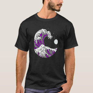 Camiseta Orgullo Asexual Ola Japonesa Bandera LGBTQ Ace LGB